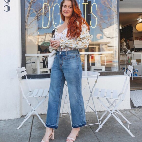 Seven7 High Rise Wide Leg Jean - Picture 1 of 14